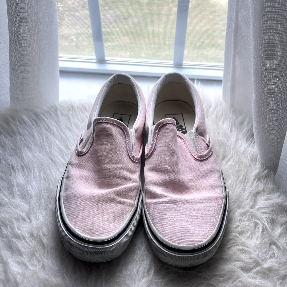 light pink, size 7 vans